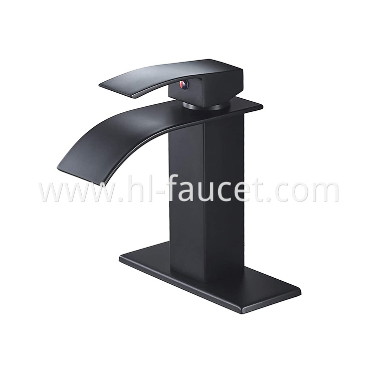 Sifang Black Waterfall Basin Faucet